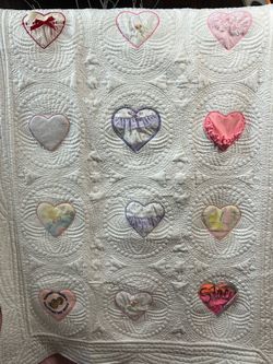 Memory Quilt made from my girls baby items