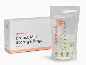Sprucely Breast Milk Storage Bags 300 Count 8 fl.oz/240ml SEALED (New In Box)