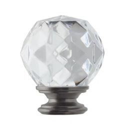 Faceted Crystal Sphere Finials