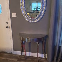 Mirror and table 