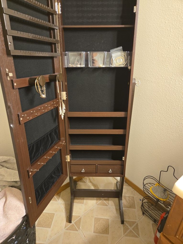 Mirrored Jewelry Cabinet