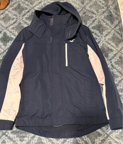 Hollister All-Weather Hooded Jacket - Navy Blue -