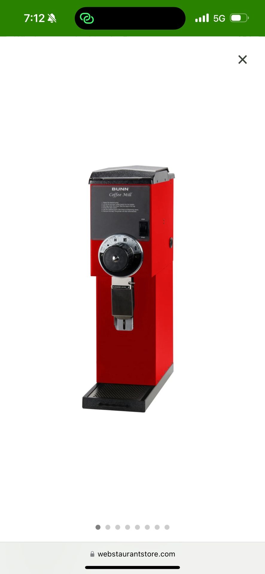 Bunn G3 HD Red 3 Lb. Commercial Coffee Grinder