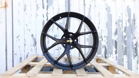 19 INCH STAGGERED SET BBS FIR STYLE WHEELS RIMS 19X8.5 +35 / 19X9.5 +35 (5X120) CB: 72.6