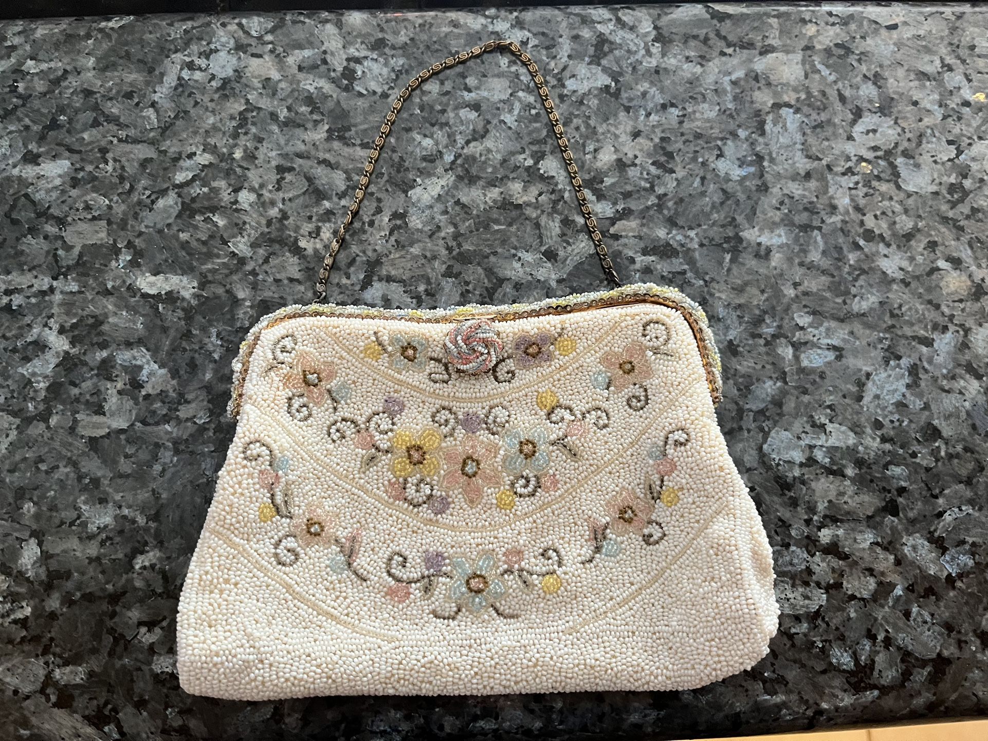 Antique Jorelle Beaded Purse Evening Handbag Bag 