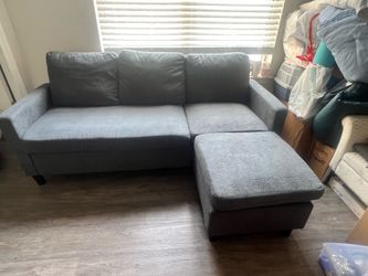 3 seater couch with ottoman 76in