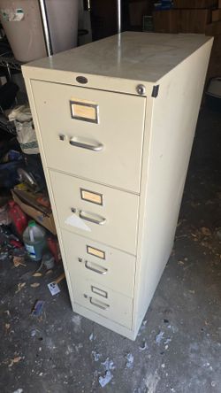 ​4-Drawer Vertical Metal Filing Cabinet - Office Depot (Cream/Beige)