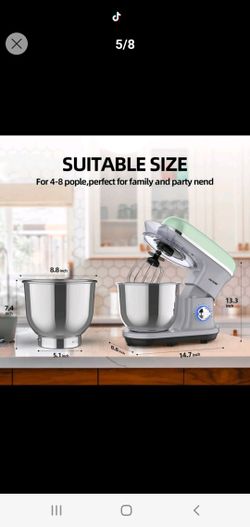 New 1pc Multifunctional 6+p Speed Household Mixer (us Plug) With Eggbeater, Dough Hook, Butter Mixing Paddle, Mixing Paddle