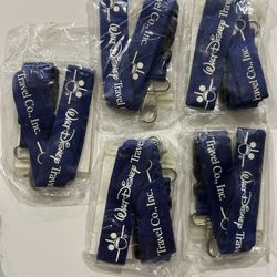 Vintage Walt Disney Travel Company Blue Lanyards New Lot Of 5