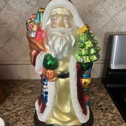 Thomas Pacconi Classics blown glass Santa Claus figurine.