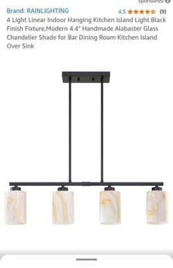 Modern 4-light Chandelier. (#4)