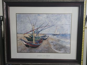 Van Gogh "Bateaux A Saintes Maries" Print