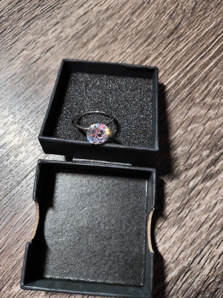 S925 SOLITARE 4.0 CTTW DIAMOND ENGAGEMENT RING