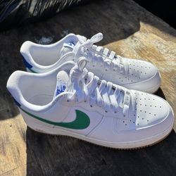  Nike Air Force 1 – White/Green (Women’s Size 9)