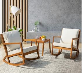 3-Piece Rocking Patio Bistro Set – Like New