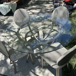 Glass Top Dinette Table