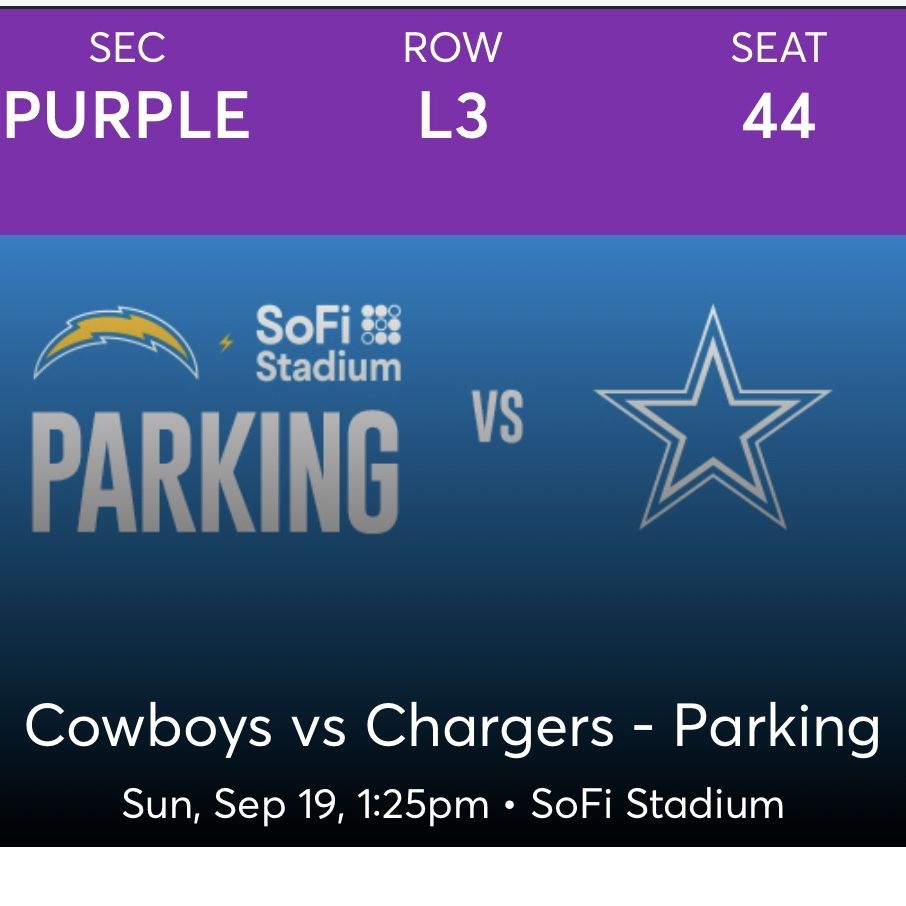 Chargers SoFi Stadium Parking  Los Angeles Chargers 