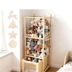 New-Stuffed Animal Storage With Clear View Drawer-Stuffed Animal Zoo Organizer for Nursery&Playroom,Holder for Plush Toys,Balls,Blocks,https://offerup