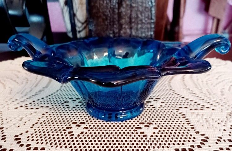 Teal Blue Amphora Bowl / Italy.