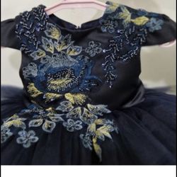 6M Navy Flower Girl Dress