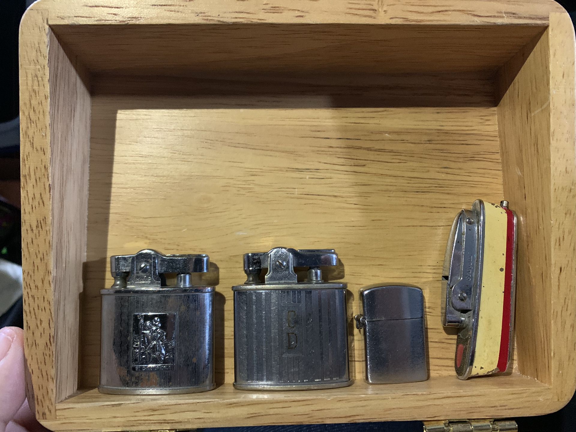 Vintage and modern lighters