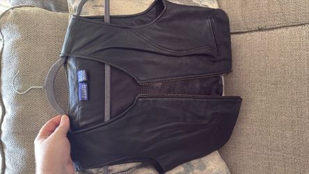 Hillard And Hanson leather Biking Vest
