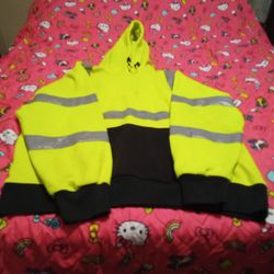 Tingley Yellow Green Work Hoodie Size XL