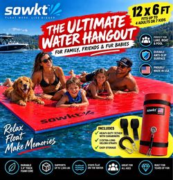 Sowkt 12x6 Ft Floating Water Mat