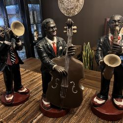 Vintage Jazz Trio Band Statues Figurines