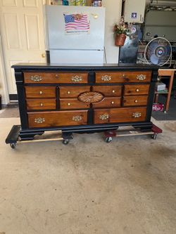 Black 7 Drawer Dresser