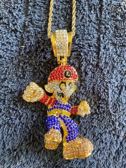 Mario/luigi iced out chain