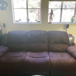 Three Seat Reclining Sofa