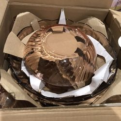 Beautiful Pink Punchbowl Set