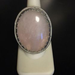 Ring 💍 silver with beautiful Pink Agate Size 7.5, $65
