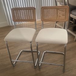 Bar Stool Beige / White 