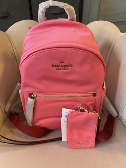 Pink Kate Spade Backpack & Matching Lanyard Cardholder