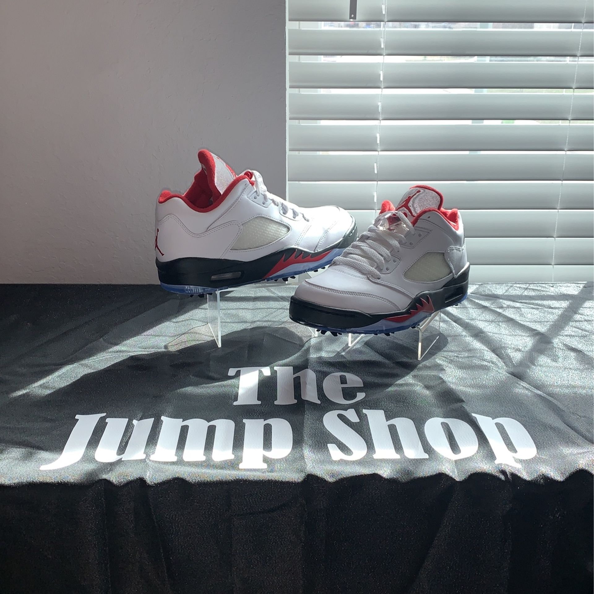 Fire Red Jordan V Golf Nike Air Jordan V Low Golf Cleats 