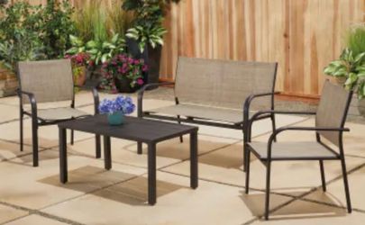 New Powder-coated steel frame 4 Piece Outdoors Patio Set