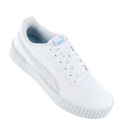 PUMA Women’s Carina Iridescent Low Cut Sneakers, Puma White/ size 8.5  The PUMA Women’s Carina Iridescent Low Cut Sneakers in Puma White, size 8.5, ar