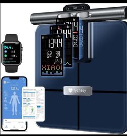 Tychesy  8-Electrode Body Pod Scale, Dual-Frequency Smart Scale for BMI & Bone Density, Professional Body Composition Analyzer with Segmented Analysis