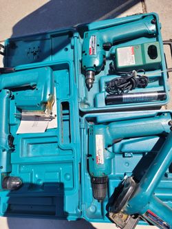 MAKITA DRILL AND JIG SAW SET W/BATTERY  15dollars