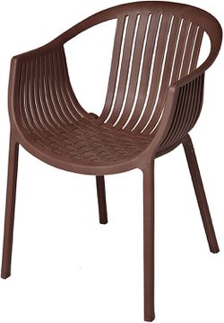 Set of 2 - Contemporary Stackable Chair, Brown