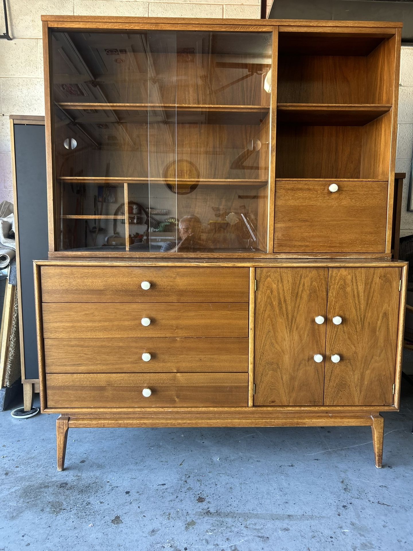Mid Century Hutch Buffet