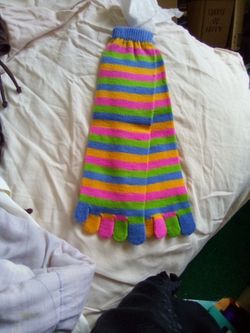 Toe Socks Colored Striped