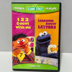 Sesame Street Double Feature 123 Count With Me Learning About Letters Kids And Family DVD