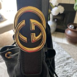 Authentic Gucci Hobo Black Leather