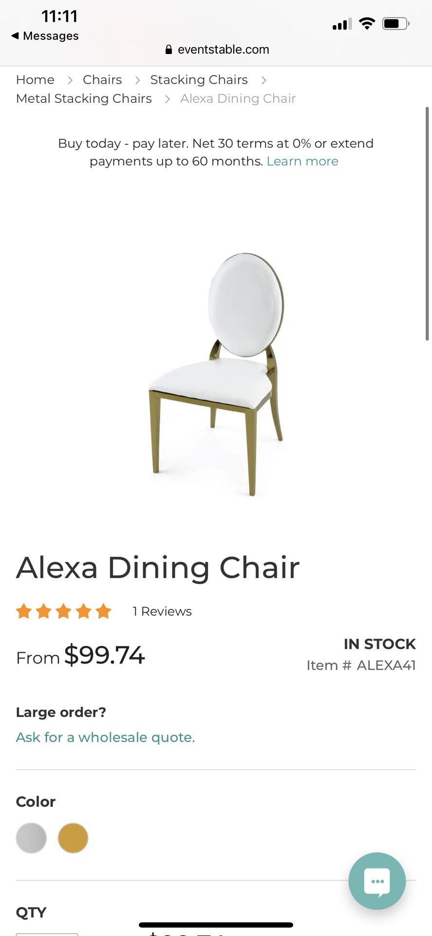 Glam Formal Dining Chair Wedding Chair Event Chair White And Gold