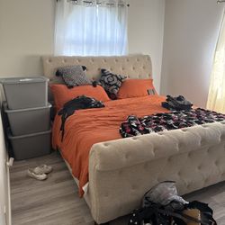 Sleigh Bed Frame King