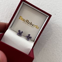 Don Roberto Jewelry Earrings Crystal Purple