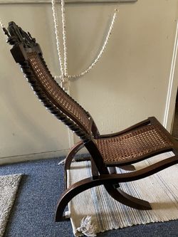 Beautiful Old Antique Campaign/ Military Chair Sold As Is! RARE 